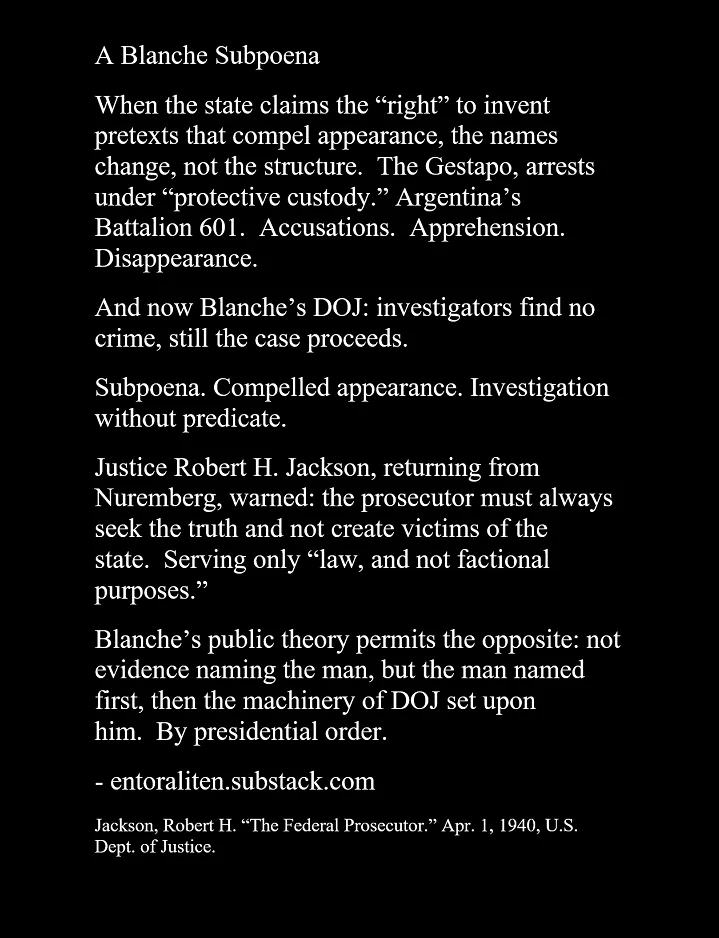 A Blanche Subpoena